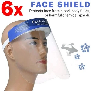6X Clear Polycarbonate Face Shield Protection Visor - Picture 1 of 7