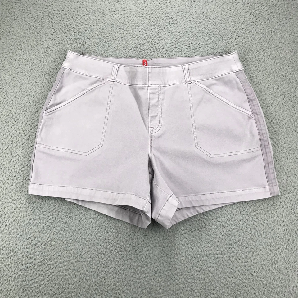 SPANX 短裤女式 XL 码丁香紫色 5 英寸拉弹力斜纹布贴袋 — 第 1/4 张图片
