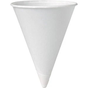 Cone Paper Cups, 4oz., 25PK/CT, White - Picture 1 of 2