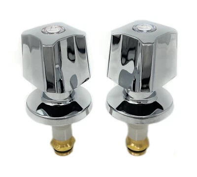 Kit de molduras de bañera/ducha de latón duradero de 2 manijas compatible con Kohler, cromo Foto 1 de 4