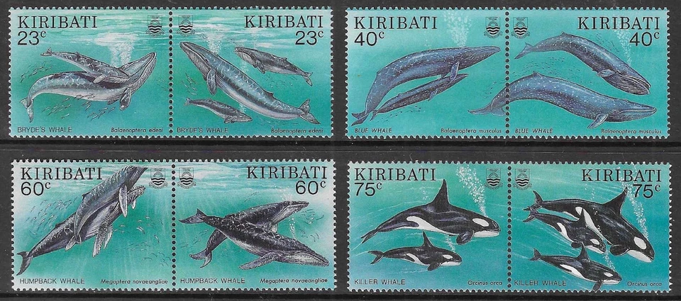 Kiribati 1994 conjunto completo de sellos postales - SG 432-439 MNH. BALLENAS. Foto 1 de 1