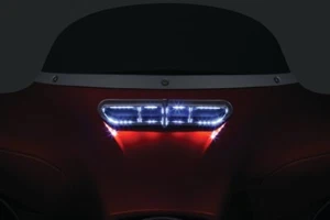 Kuryakyn 5053 Chrome LED Lighted Fairing Vent 14-19 Harley Touring FLHX FLHTCUI - Picture 1 of 3