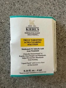 KIEHL'S Truly Targeted acne~clearing solution 0.14oz/4ml sample - Picture 1 of 3