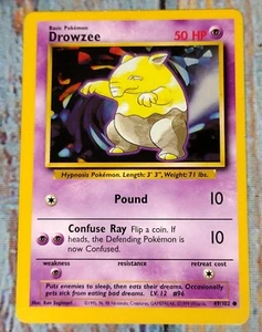 Pokemon Card Drowzee 49/102 Base Set Basic Common 1999 - Picture 1 of 4