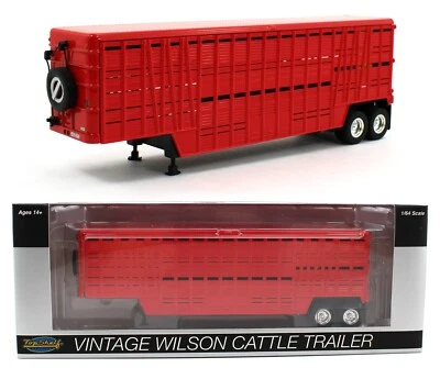 2023 TOP SHELF REPLICAS 1:64 *RED* Vintage Wilson Livestock Trailer *NIB* - Image 1 of 4
