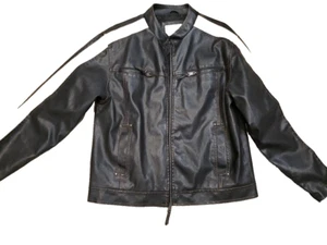 Vintage Arizona Leather Jacket Motorcycle Men’s Sz M Zip Quilted Bomber Y2K #1 - Picture 1 of 10
