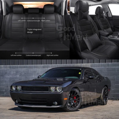 For Dodge Challenger 2008-2025 5 Seats Car Seat Covers Front Rear Full Set Pad Foto 1 de 4