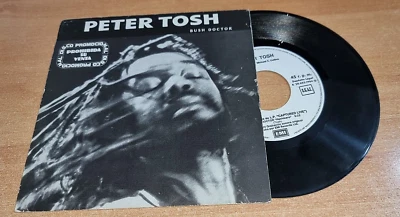 PETER TOSH Bush Doctor ULTRA RARE 7" SPAIN PROMO SINGLE VINYL UNIQUE COVER 1984 - Image 1 of 3