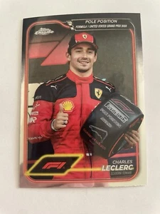 2024 Topps Chrome Charles Leclerc FERRARI POLE POSITION USA GP #155 - Foto 1 di 2