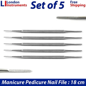 Chiropody Podiatry Ingrown Toenail Blacks File Double Ended Sides Edges 18 cm CE - Picture 1 of 6