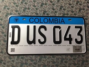 COLOMBIA License Plate # D US 043 *** EXTREMELY RARE *** - Picture 1 of 2