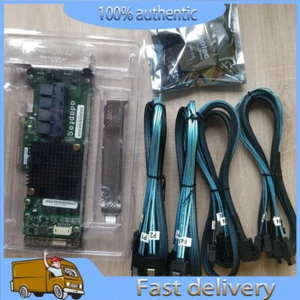 New Adaptec ASR 71605 1GB 16Port PCIe Raid W/ Battery 4x Cables SFF-8643 To SATA - Picture 1 of 6