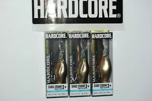 3 lures duel yo zuri hardcore bass crank 2+ 2 3/8" 3/8oz r1185-gbl gold black - Picture 1 of 7