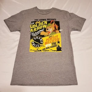 Disney T-shirt Robin Hood Gray Womens Small 17x26 The Golden Arrow Tournament - Picture 1 of 16
