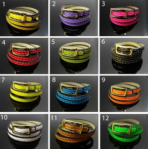 Pulsera cambiadora pulsera color neón 59 cm 3 compartimentos piel sintética, AA-12 - Imagen 1 de 13
