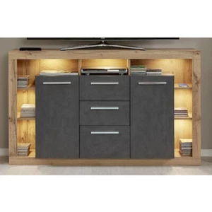 trendteam TV-Sideboard TV-Unterteil HiFi Fernsehtisch anthrazit braun 150 x 90cm - Bild 1 von 2