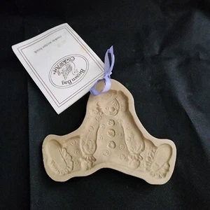 Bolsa marrón arte galleta payaso sentado gres retirado molde para hornear recetas 1985 - Imagen 1 de 9