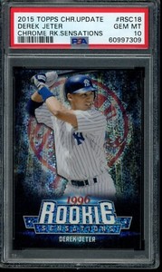 2015 Topps Chrome Update #RSC18 Derek Jeter PSA 10 Gem Mint Rookie Sensations
