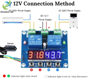 XH-M452 LED Digital Display DC 12V Dual Output Thermostat Temperature Controller - Imagen 1 de 3