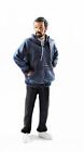 Dollhouse People Modern Man with Beard in Hoodie Resin 1:12 Figure