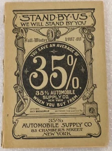 ANTIQUE BOOK AUTOMOTIVE PAMPHLETS BOOKS MISC. 1907 AUTOMOTIVE SUPPLY CO. NYC. - Picture 1 of 11