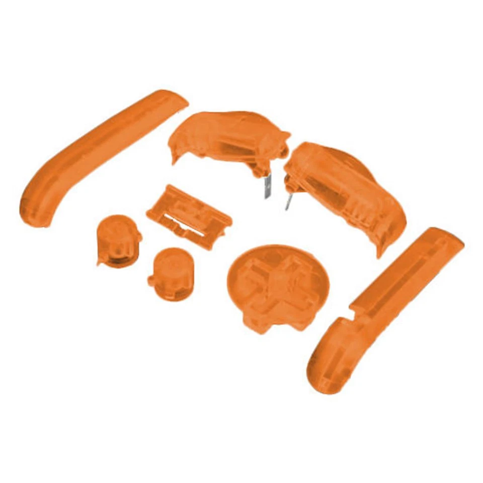 Juego de botones de repuesto naranja transparente para Nintendo Game Boy Advance botón GBA YS