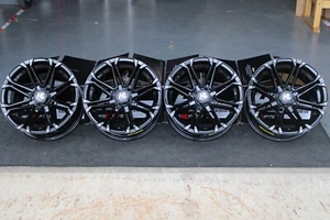 SUZUKI KING QUAD 500 12" HL3 BLK ALUMINUM ATV / UTV WHEELS ( SET 4 ) IRS1CA - Picture 1 of 3