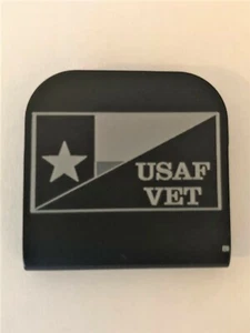Texas Flag With USAF Vet Laser Etched Aluminum Hat Clip Brim-it - Picture 1 of 9