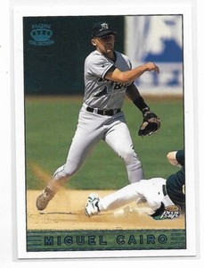 1999 Pacific Crown Collection PLATINUM BLUE PARALLEL Miguel Cairo Tampa Bay Rays