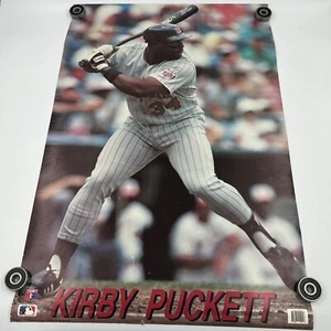 Kirby Puckett 1990 Poster Vintage Baseball Hall Of Fame 35” X 23” - Picture 1 of 5