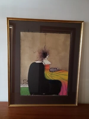 Paul Wunderlich - Dame mit Schoßhund - Litho 1974 signiert 32/90 Rote Galerien - Bild 1 von 4