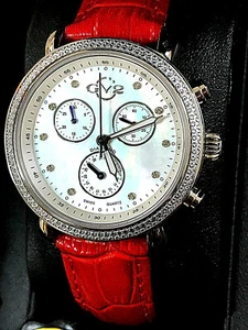 GV2 by Gevril 9804 Marsala Chrono Limited Edition Diamonds Ladies Watch WARRANTY - Picture 1 of 5