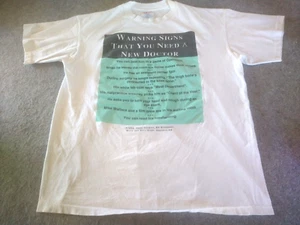 Vintage 1993 Tee Jays Sof Tee XL Doctor Warning Sings Need a new Dr Made in USA - Picture 1 of 6