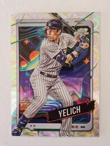 CHRISTIAN YELICH 2024 Topps Chrome Cosmic NUCLEUS REFRACTOR #123 Brewers - Foto 1 di 1