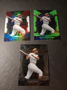 2023 Select Willie Stargell #91 Neon Green /75 Prizm/RWB Prizm #91/Base #91 (3)