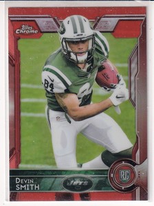 2015 TOPPS CHROME DEVIN SMITH ROOKIE RC ORANGE REFRACTOR #194