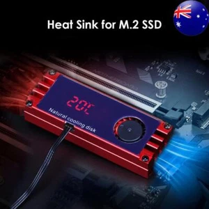 Digital Temperature Display M.2 SSD Heatsink Cooler with Turbo Cooling Fan - Afbeelding 1 van 13
