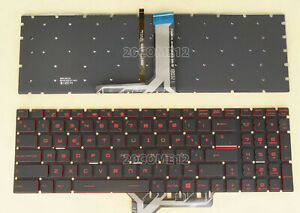 New For MSI GF75 keyboard Spanish Teclado Red Backlit Read Carefully
