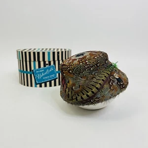 Viintage 50s 60s Urbi et Orbi Japanese Pheasant Feather Topper Cloche Hat Womens - Picture 1 of 12