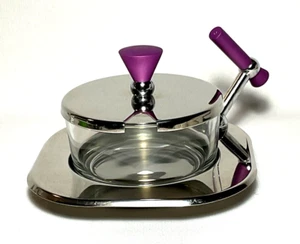 PRANDELLI (Collezione Giovani)~ZUCCHERIERA Art Decò INOX 18/10 (3pz,Viola)~ITA - Foto 1 di 8