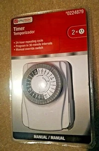 Utilitech 2 Outlet 15 A Indoor Timer 30 Minute Interval Model 0224879 Sealed NIB - Picture 1 of 5