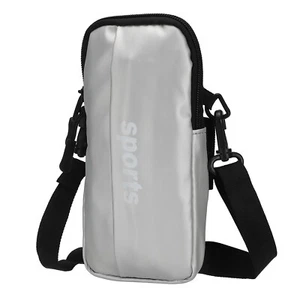 Running Phone Holder Phone Purse Crossbody for Women Phone Arm Bands Silver Gray - Zdjęcie 1 z 6