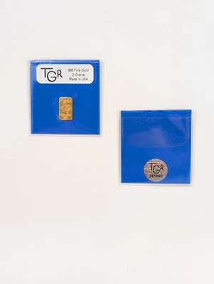 2 Gram Gold TGR Texas Gold Reserve 999 Fine Bar Ingot TX MADE IN THE USA 🇺🇸 - Image 1 of 4
