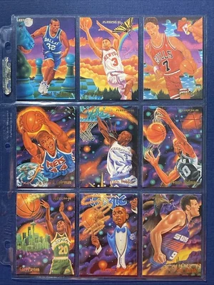 1994-95 Fleer Pro-Visions Conjunto Completo de 9 Cartas NM Penny Rodman Payton Hot! - Imagem 1 de 2