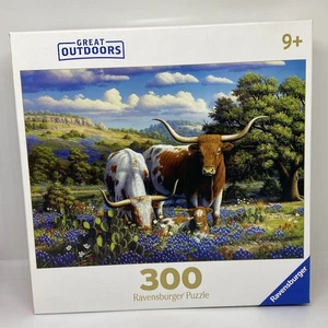 Ravensburger 300-piece puzzle Loving Longhorns 2024 19.5 X 14.25 in R.W. Hedge - Picture 1 of 8