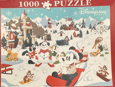 Clementoni 1000 pc Disneyland Holiday, Winter Scene, Jigsaw puzzle, Vintage NIB - Image 1 of 2