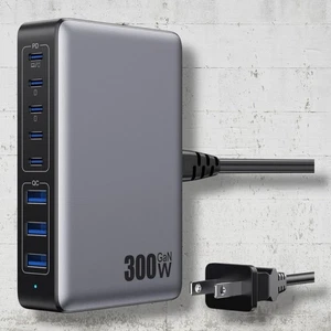 Chargeur USB C 300W Bloc Chargeur USB C Station de Charge, (GaN IV) 8 Ports Rapide... - Photo 1 sur 10