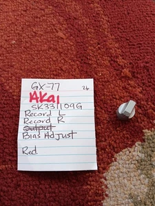 📈 AKAI 👈 SK331109G RECORD RIGHT LEFT BIAS KNOB 💥 GX-77 STEREO REEL TO REEL - Picture 1 of 4