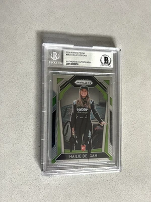 Hailie Deegan signed encapsulated Card Beckett BAS cert slabbed 2020 Prizm RC - Image 1 of 2