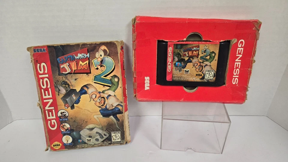 SEGA Genesis Earth Worm Jim 2 Auténtico *Probado y Funciona* Foto 1 de 4
